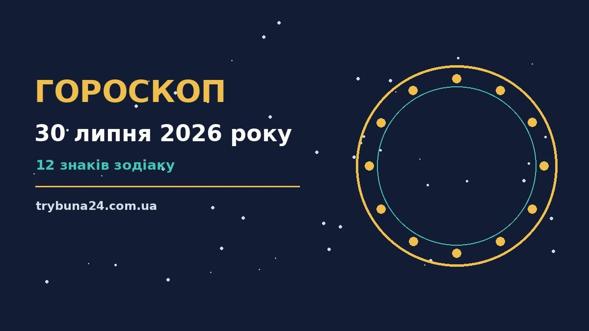 Гороскоп на 30 липня 2026 року: головні підказки дня про фінанси та особисте життя