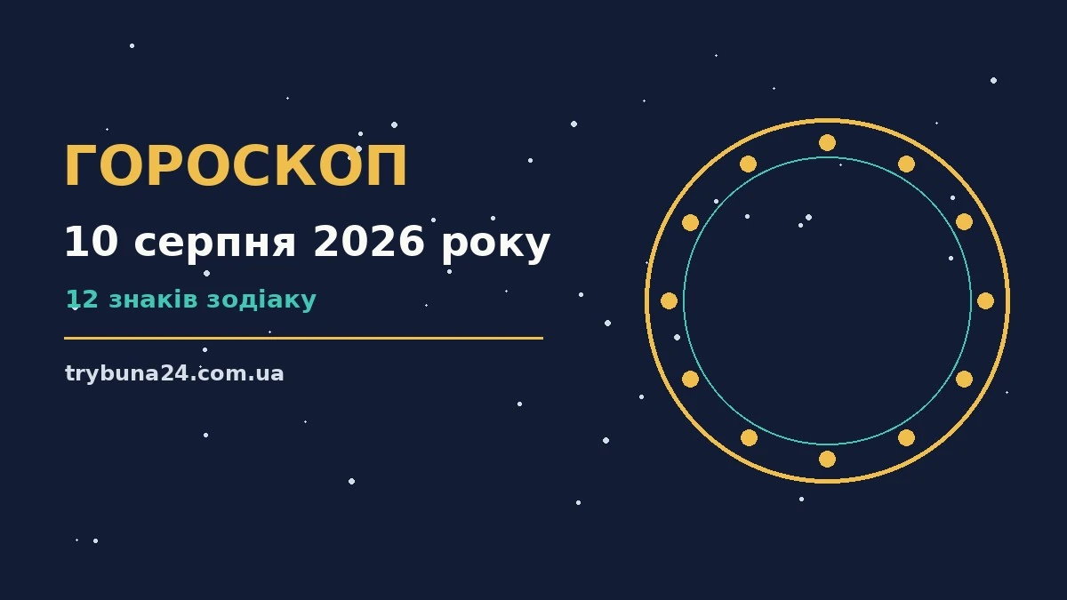 Гороскоп на 10 серпня 2026 року: головні підказки дня про фінанси та особисте життя