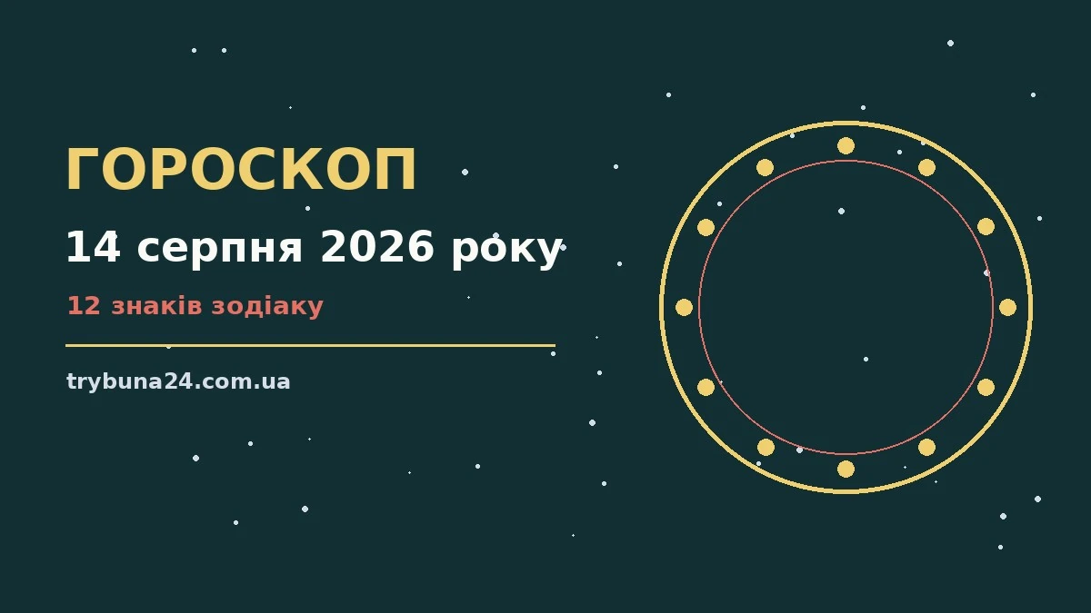 Гороскоп на 14 серпня 2026 року: головні підказки дня про фінанси та особисте життя