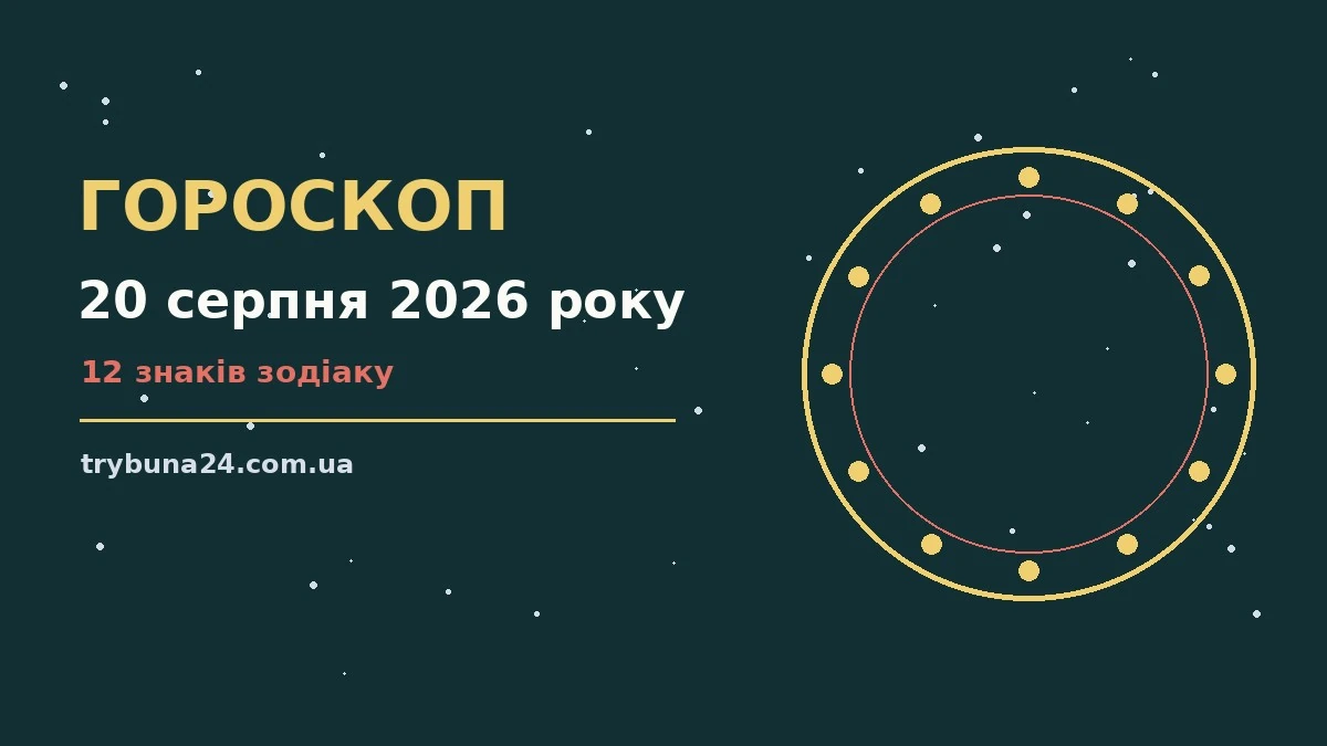 Гороскоп на 20 серпня 2026 року: головні підказки дня про фінанси та особисте життя