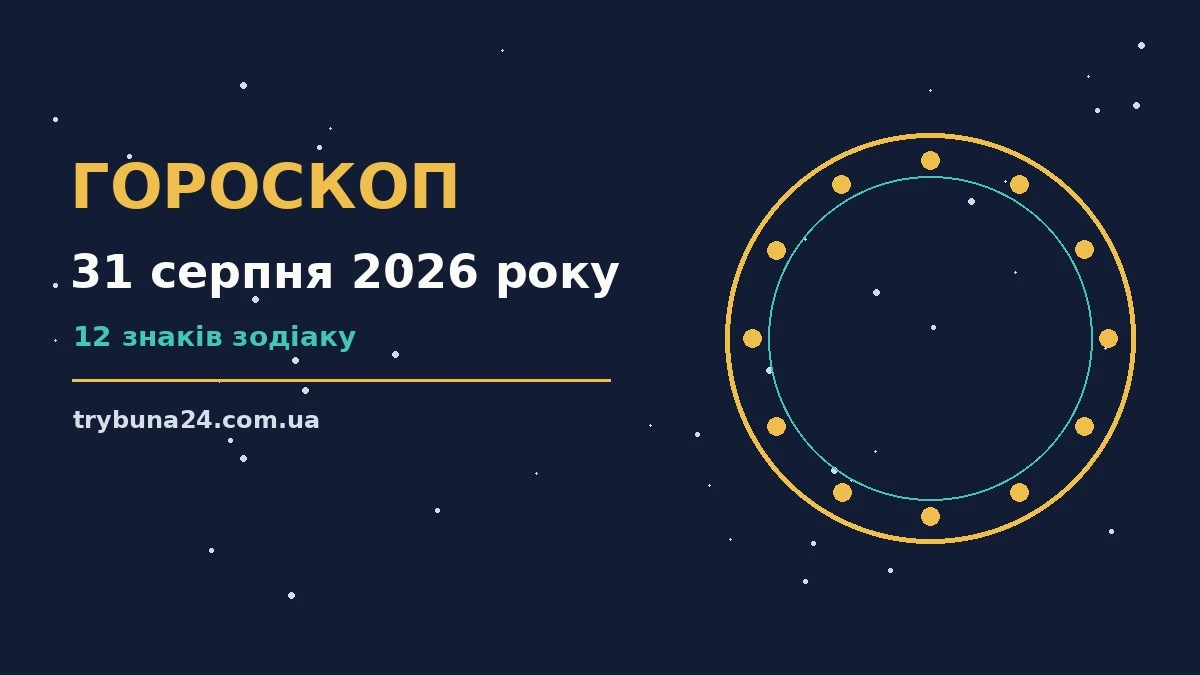 Гороскоп на 31 серпня 2026 року: головні підказки дня про фінанси та особисте життя
