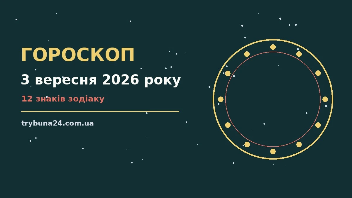 Гороскоп на 3 вересня 2026 року: головні підказки дня про фінанси та особисте життя