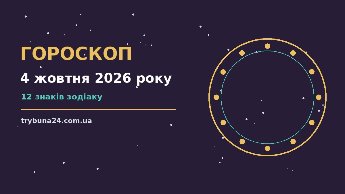 Гороскоп на 4 жовтня 2026 року: головні підказки дня про фінанси та особисте життя